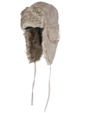 Zimní čepice EIGER LADY SUEDE FUR HAT Pale Khaki L 59 cm
