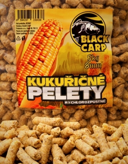 Black Carp KUKUŘIČNÉ PELETY RYCHLOROZPUSTNÉ 8MM 5KG