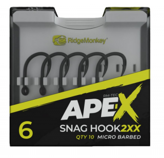 RidgeMonkey: Háček Ape-X Snag Hook 2XX Barbed 