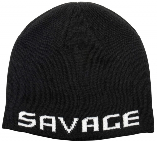 Savage Gear Čepice Logo Beanie One Size Black White