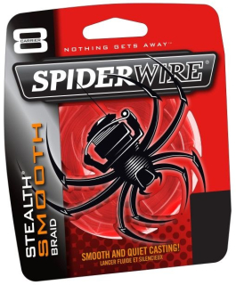 Spiderwire Splétaná šňůra Stealth Smooth 8 červená 0,35mm/300m
