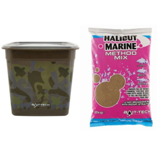 Bait-Tech krmítková směs camo bucket halibut marine method mix 3 kg