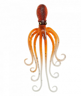 Savage Gear gumová nástraha 3D Octopus UV Orange Glow 10cm 35g