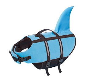 Plovací vesta pro psy  Žralok Zelená (M) 35cm