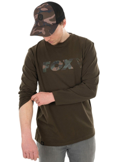 Fox Triko Long Sleeve Khaki Camo T Shirt XXL