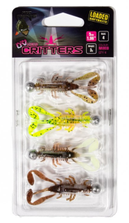 FOX RAGE ULTRA UV MICRO CRITTER MIXED COLOUR LOADED LURE PACK 5 cm