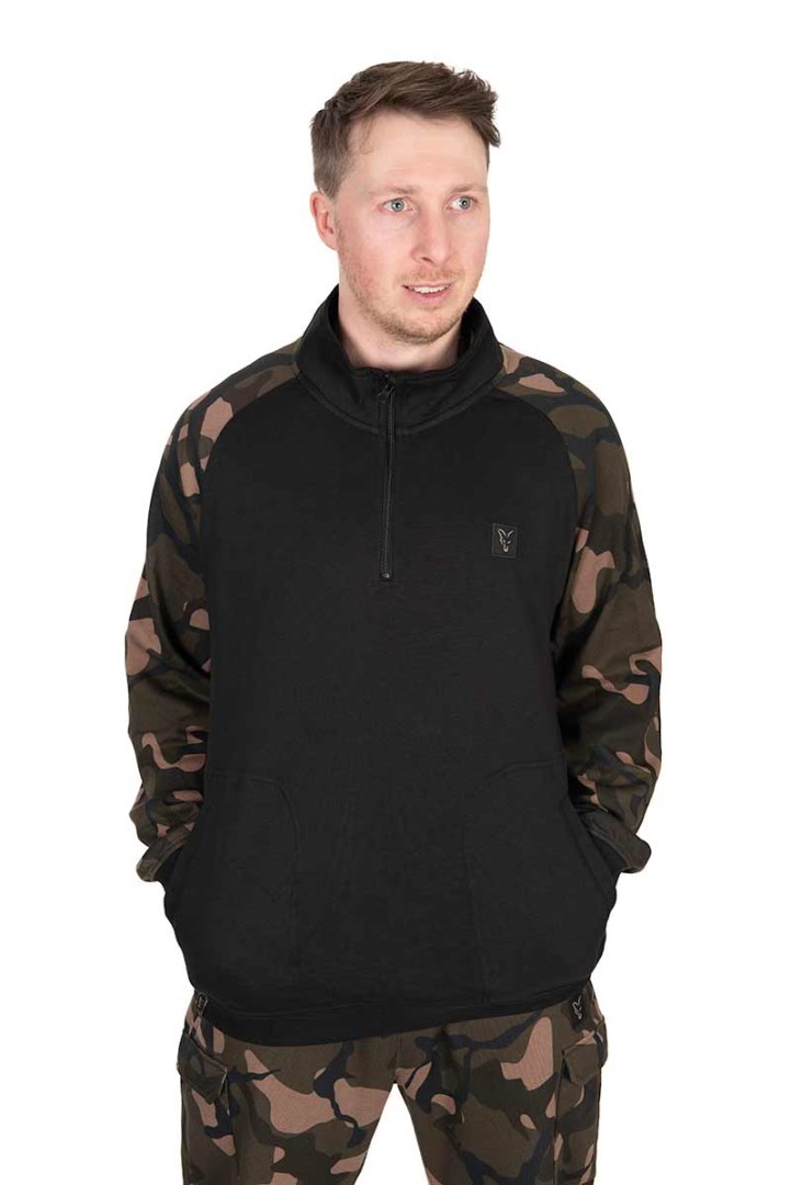 Fox Mikina LW Black Camo QTR Zip XXXL