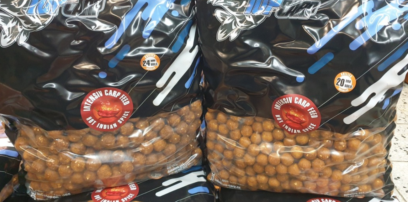 Top Carp Boilie Intensiv Carp Feed Hot Indian Spice  10kg