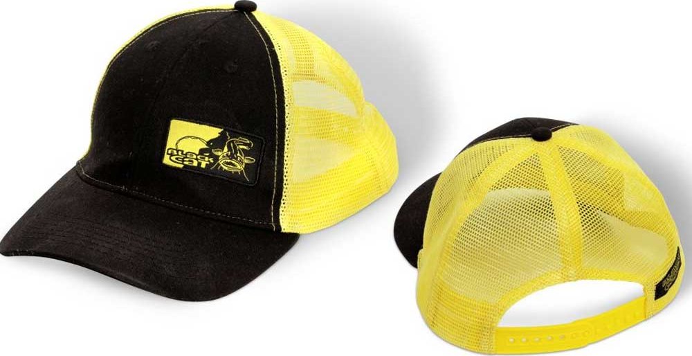Black Cat Kšiltovka Black and Yellow Trucker Cap 