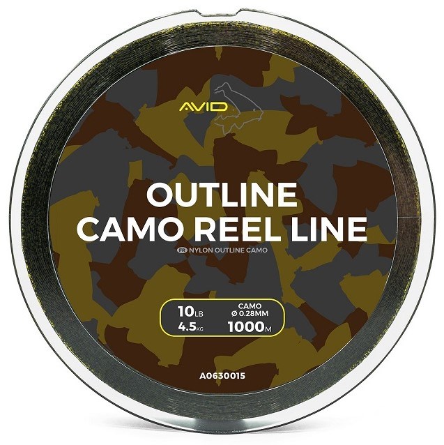 Avid Carp Vlasec Outline Camo Reel Line - 1000 m/0,28mm