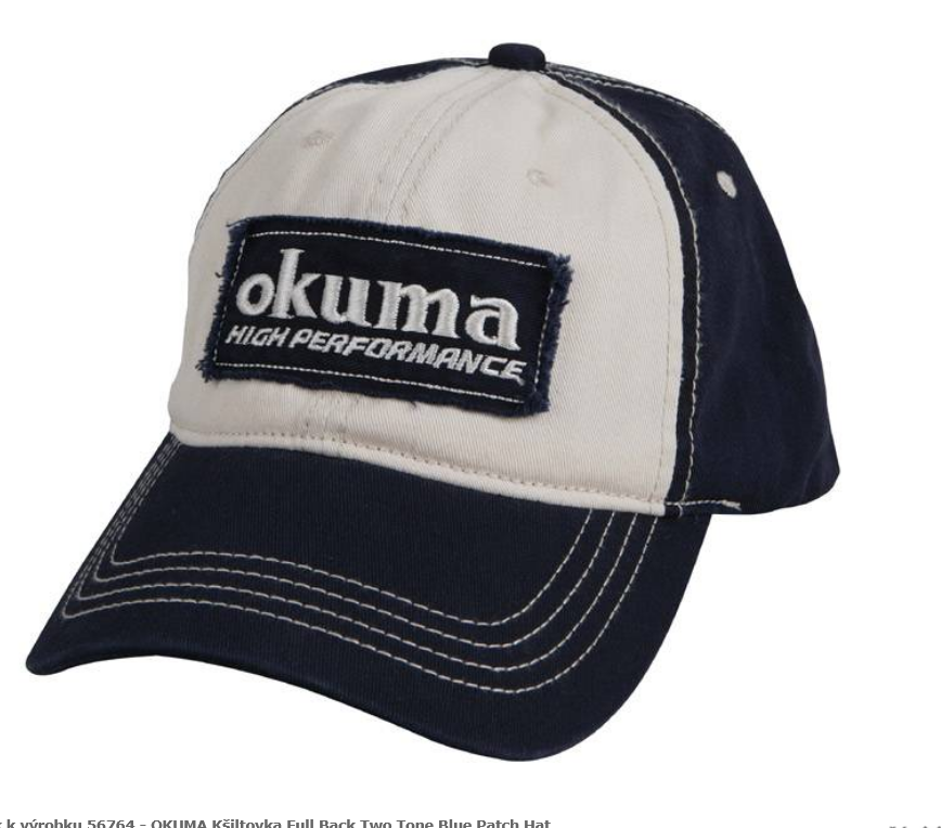 OKUMA Kšiltovka Full Back Two Tone Blue Patch Hat