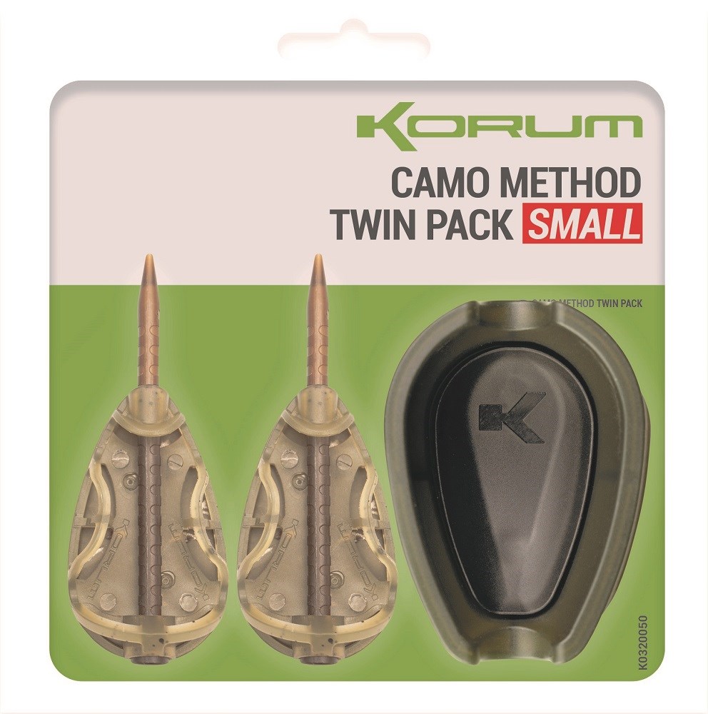 Korum Set Krmítek A Formičky Camo Method Twin Pack - Small