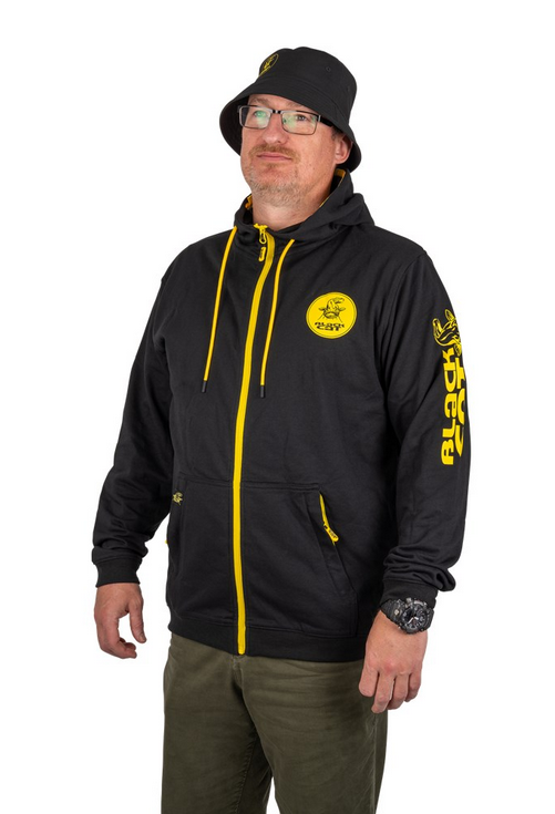 Black Cat Mikina Black Zipped Hoody