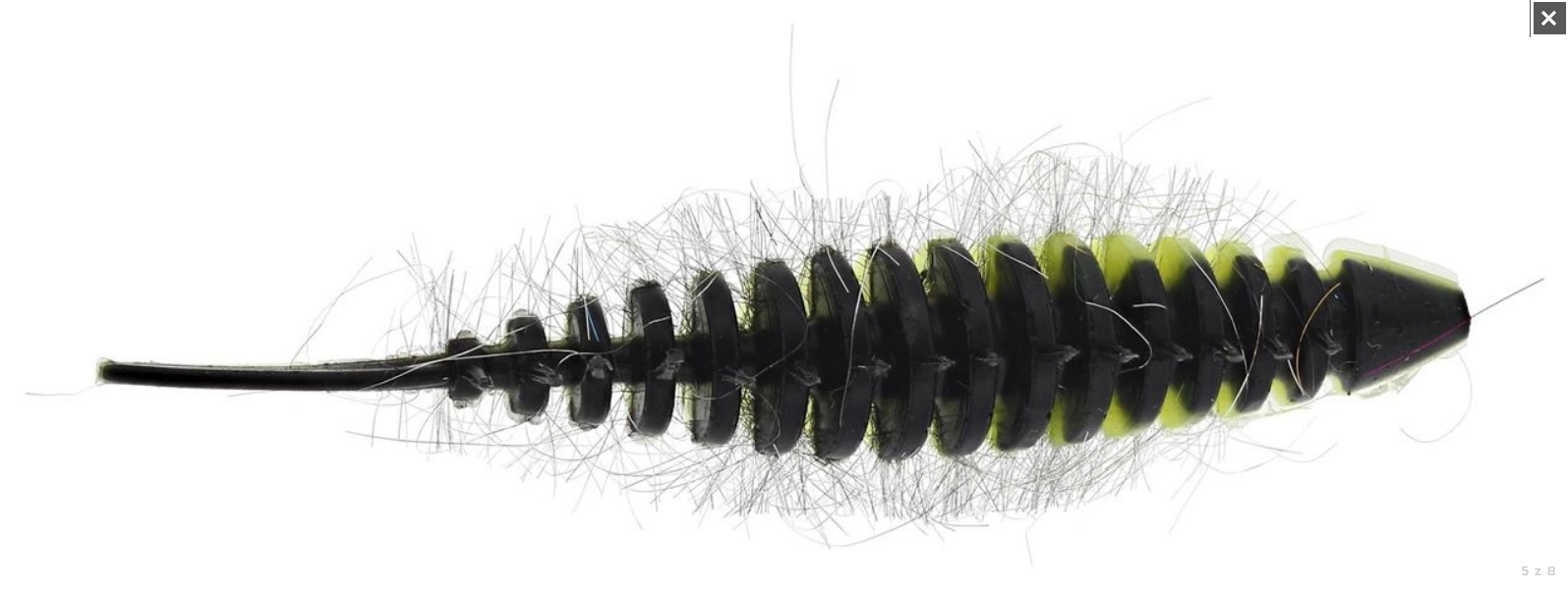 Gumová nástraha Westin Needle Bug 6,5cm Black/Yellow Garlic/Cheese 