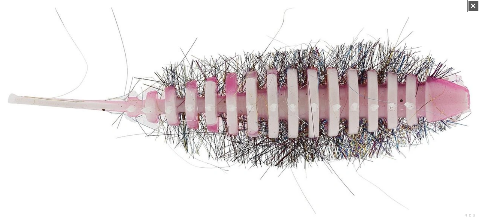 Gumová nástraha Westin Needle Bug 6,5cm Pink/White Garlic/Cheese 