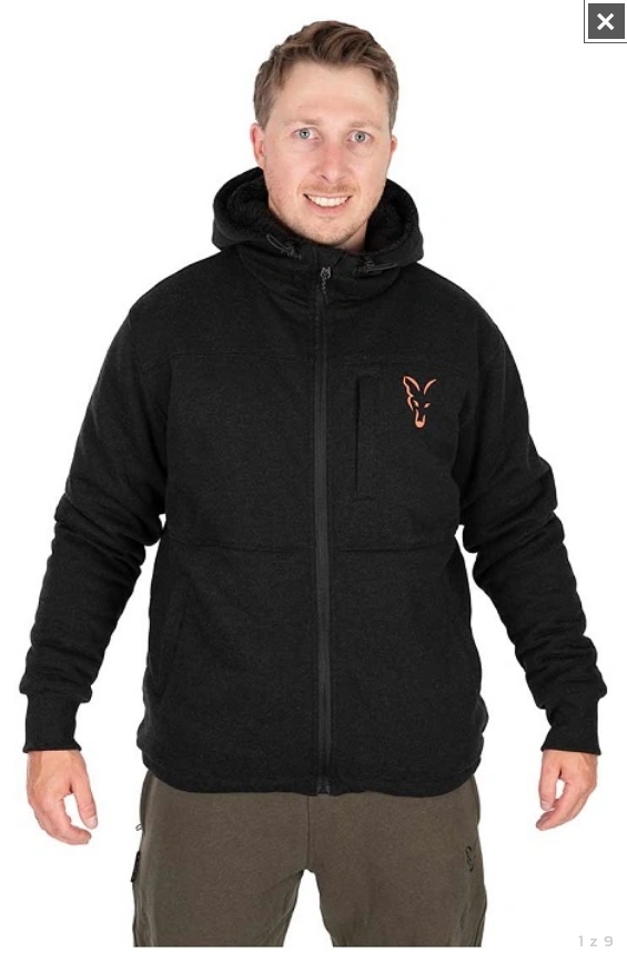 Bunda Fox Collection Sherpa Jacket Black & Orange Velikost XL 