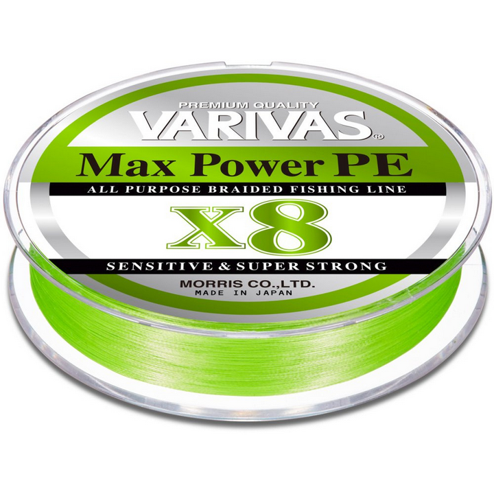 Šňůra Varivas Max Power PE X8 Lime Green 150 m