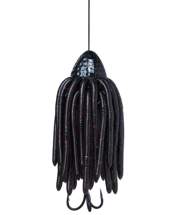 Madcat Chobotnička Worm Teaser Sinking 1,0 mm 220 lb 35 cm Black - 100 g