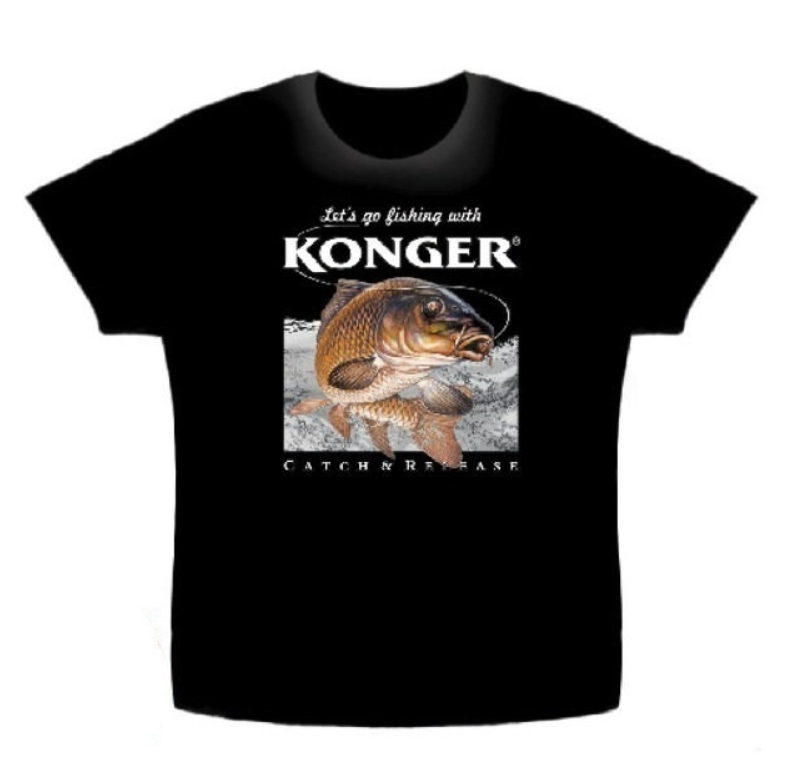 Tričko Konger černé kapr 