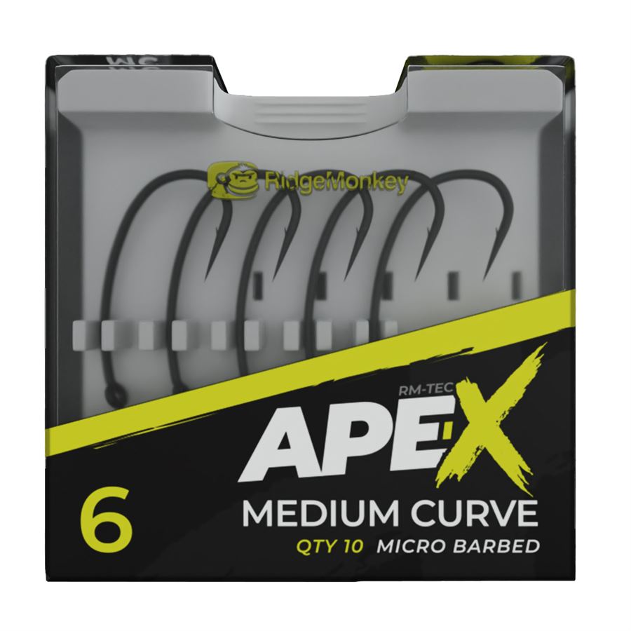 RidgeMonkey Háček Ape-X Medium Curve 2XX Barbed 