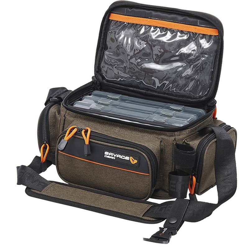 Savage Gear Taška SYSTEM BOX BAG M 3 BOXES 5 BAGS 20x40x29cm 12L 