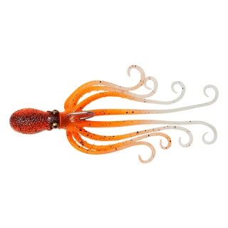  Savage Gear gumová nástraha 3D Octopus 15 cm 70 g UV Orange Glow